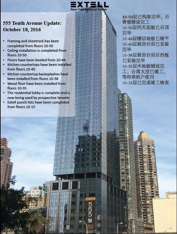 曼哈顿555国际公寓项目10月进展：进度良好，低层已开始预定