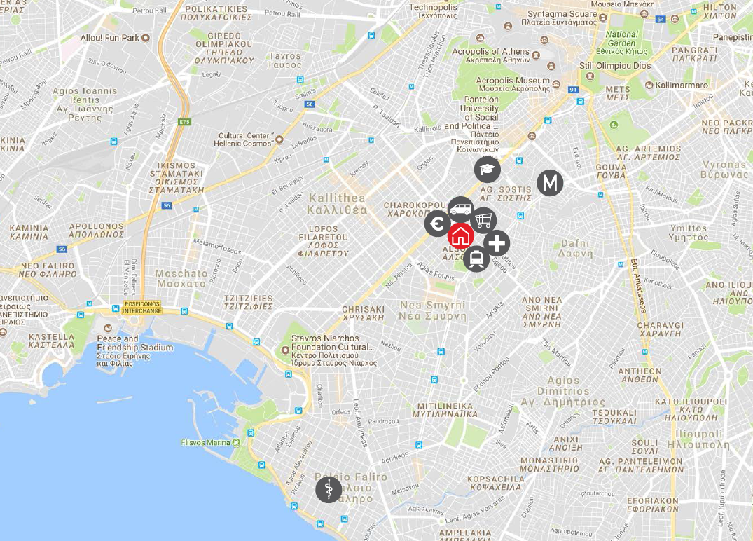 移民帮希腊雅典南部富人区高性价比公寓-A7164