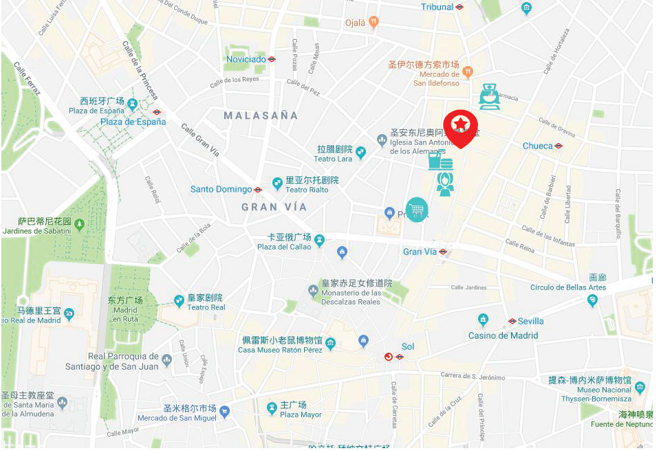 移民帮西班牙马德里中心区黄金商街精品公寓-YMS-V280