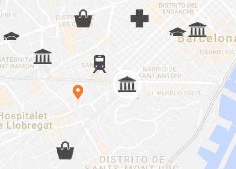 移民帮西班牙巴塞罗那广场顶楼带露台公寓-BCNA084