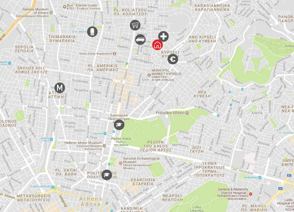 移民帮希腊雅典市中心锡金公寓SIKIN-A-5916