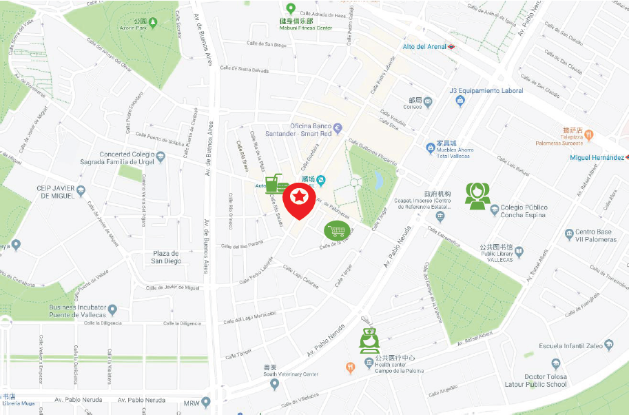 移民帮西班牙马德里东南扩展区公园旁明亮二居室-YMP-V394