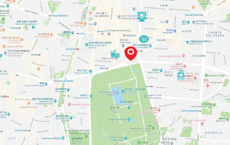 移民帮西班牙马德里市中心萨拉曼卡区丽池公园明亮三居室-YMBM-V191