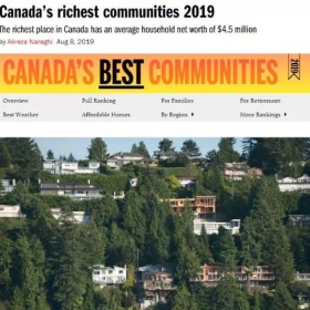 加拿大最有钱的社区排行榜，多个华人区榜上有名