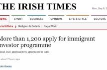 爱尔兰身份持续受欢迎，中国投资者占最大比例！