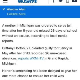 妈妈因六岁女儿逃学而被送进监狱，对待孩子美国人真是没得说！