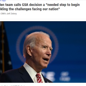 定了！总统交接程序正式开始拜登提名六位内阁，特朗普：同意过渡但不承认败选