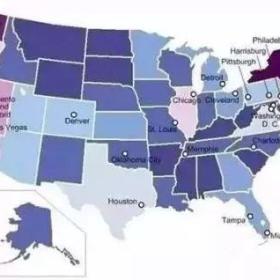 美国华人聚集分布图，工作+居住+养孩子，哪儿最好