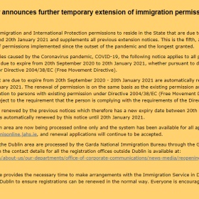 爱尔兰签证再次自动延期至2021年1月20日！