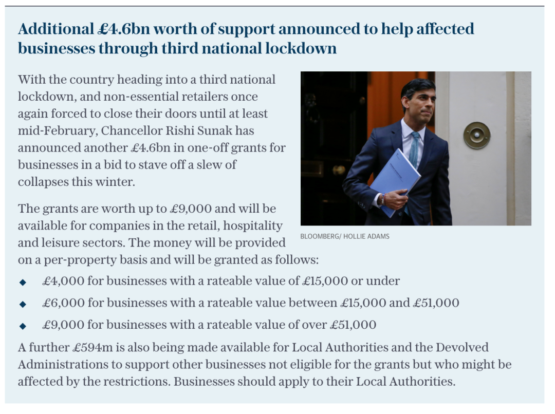 英国再发46亿英镑补助疫情