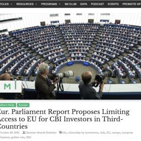 欧洲议会出台报告，拟对“黄金签证”加强监管，“黄金签证”且办且珍惜！