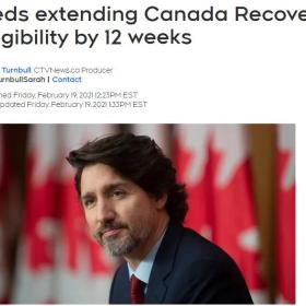 疫情不止撒钱不停！增加121亿加元，加拿大再次延长三大疫情福利发放期