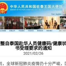 泰国宣布允许国际旅客入境转机！