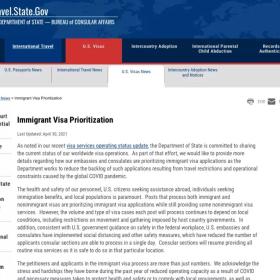 美国务院官宣：按优先级处理移民签证，快看看你属于哪一级？？