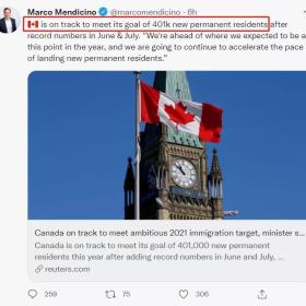 单月4万新移民破纪录！拨款1亿加元安顿新移民！完成移民目标加拿大是认真的