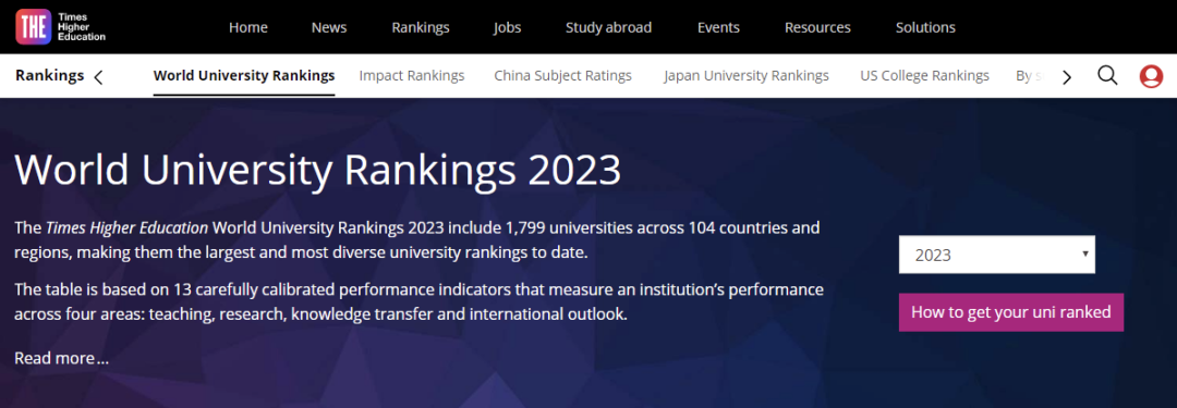 2023泰晤士THE世界大学排名发布，盘点四大高校排名参考指标及侧重点