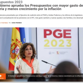 西班牙2023年预算案出炉！中产及劳动阶级将成为最大受益群体