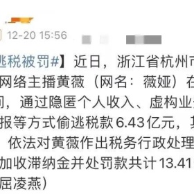 移民帮被罚13.41亿，薇娅不是最后一个！直播行业迎来“史上最严”查税风暴！