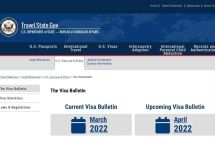 2022年4月签证排期公告，EB-5自法案颁布60天后开门