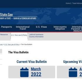 2022年4月签证排期公告，EB-5自法案颁布60天后开门