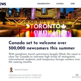 继续开放国门！加拿大今年夏天将迎来50万永居、留学生和外国工人！