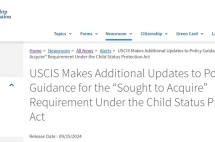 美国移民局再度放宽子女锁龄条件，超龄子女的福音来了！