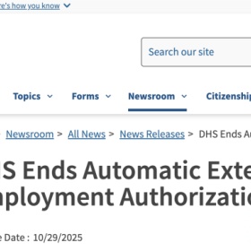 移民帮美国EAD工卡自动延期取消！工作随时中断？这几类人群都要注意了！