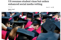 特朗普恢复办理外国学生签证！别高兴太早！小心你的“小红书”成了拒签理由……