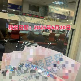 移民帮一家七口一同前往，恭喜T先生一家顺利完成马来西亚第二家园贴签！