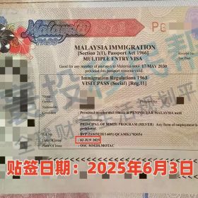 移民帮从体检到贴签仅用一天！恭喜W女士成功贴签马来西亚第二家园！