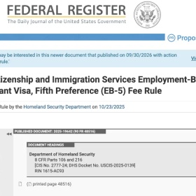 移民帮绿卡新规被诉、EB-5收费涨价......国庆假期美国的变动可真不少！