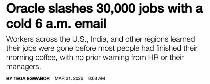 凌晨一封邮件，美国这家公司或有3万人丢掉工作！