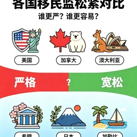 移民帮各国“移民监”大盘点！从宽到严一目了然！