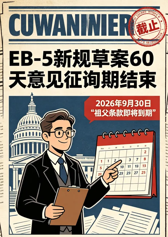 EB-5新规草案意见征询期结束，进入下一步！